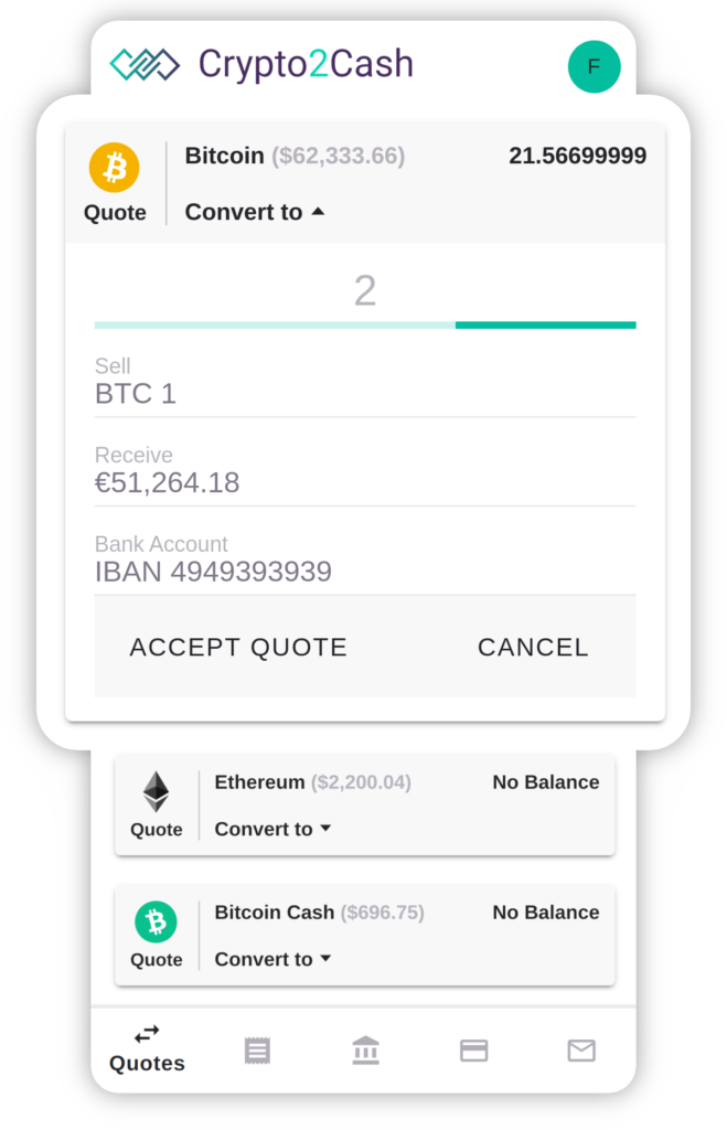 crypto2cash App
